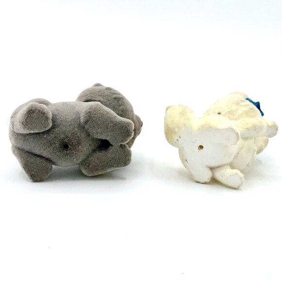 Miniature Flocked Dogs Figures Animal Puppies & Basket 1 1/4”-1 1/2” Lot Of 3 - Picture 8 of 15